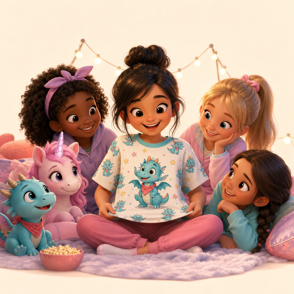 Sleepover outfit for the friend group’s shared world