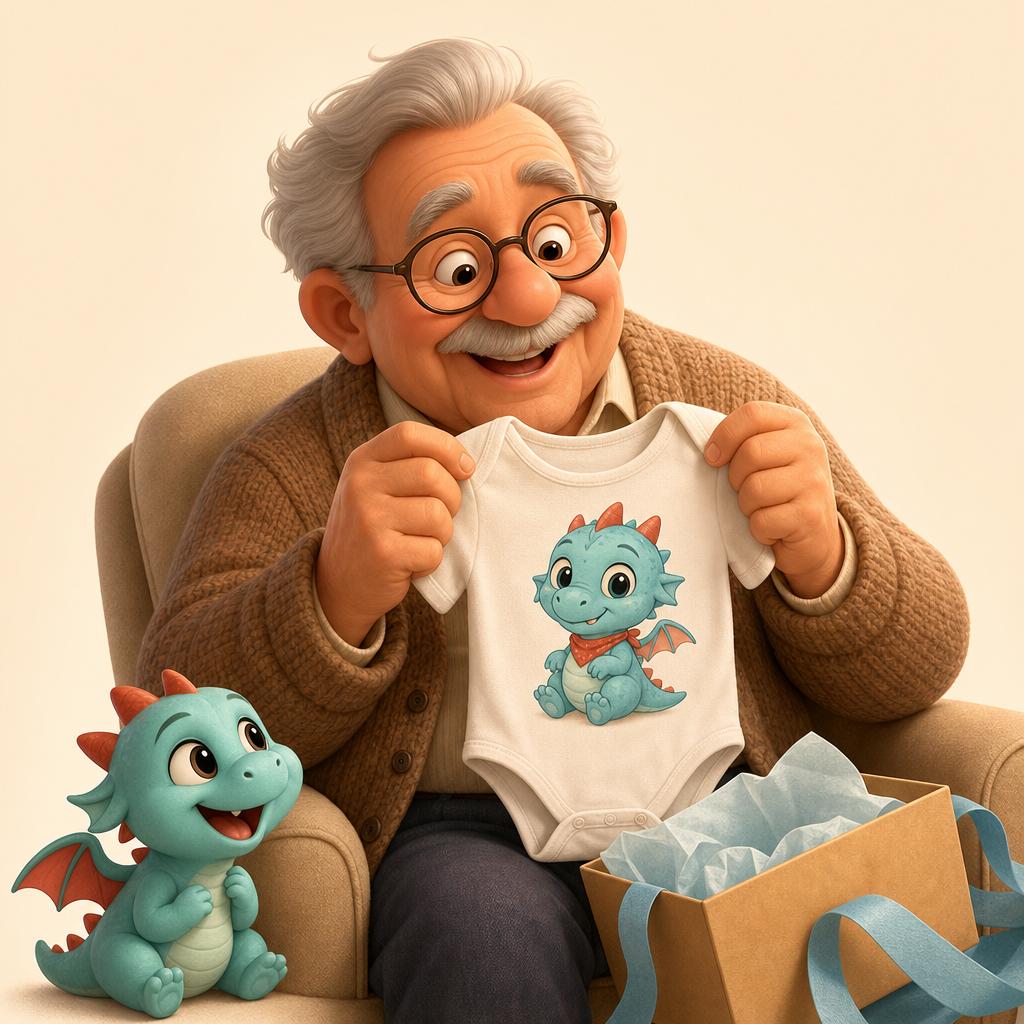 Grandparent photo gift after the baby arrives