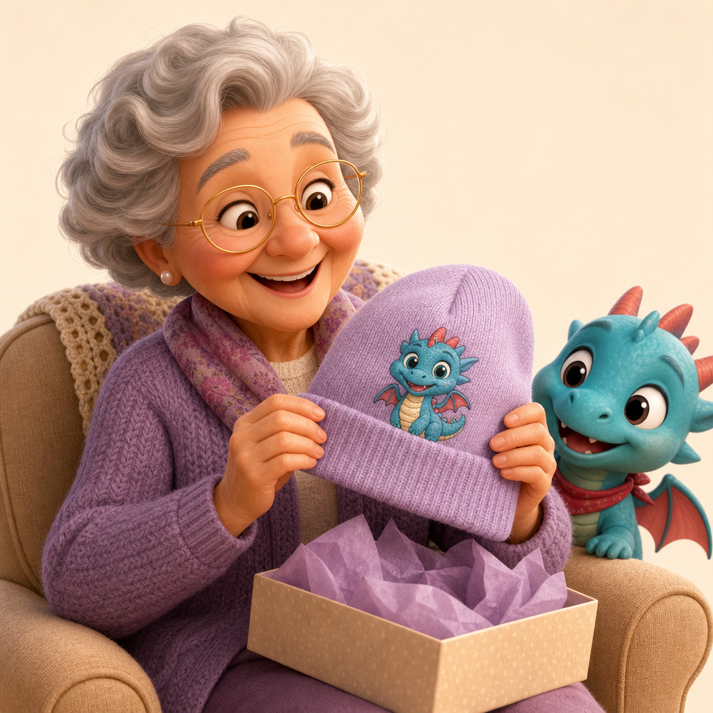 Grandparent holiday gift with a character only they recognize