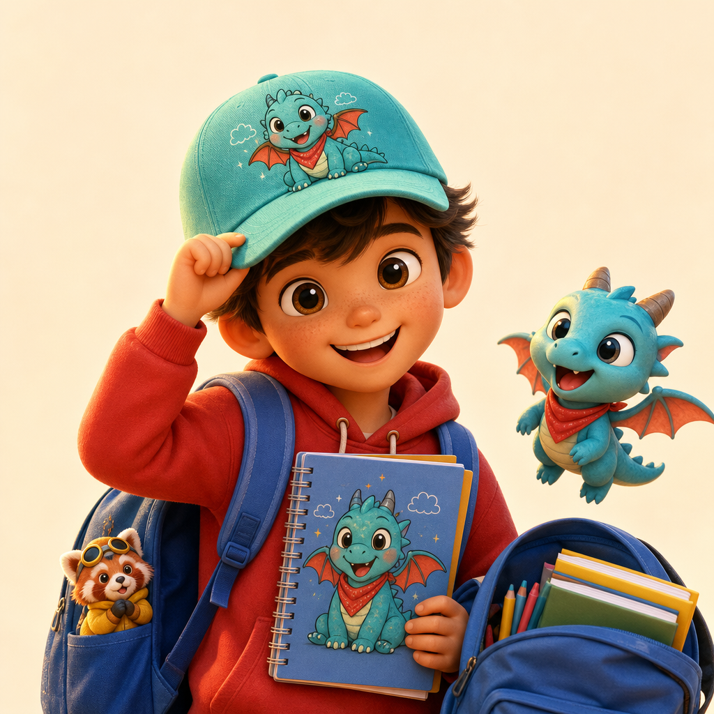 Back-to-school surprise with their own character