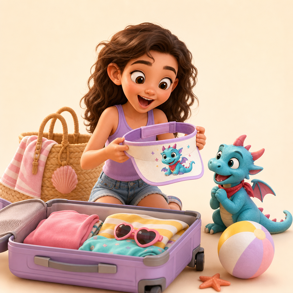 Beach vacation surprise before the suitcase gets packed