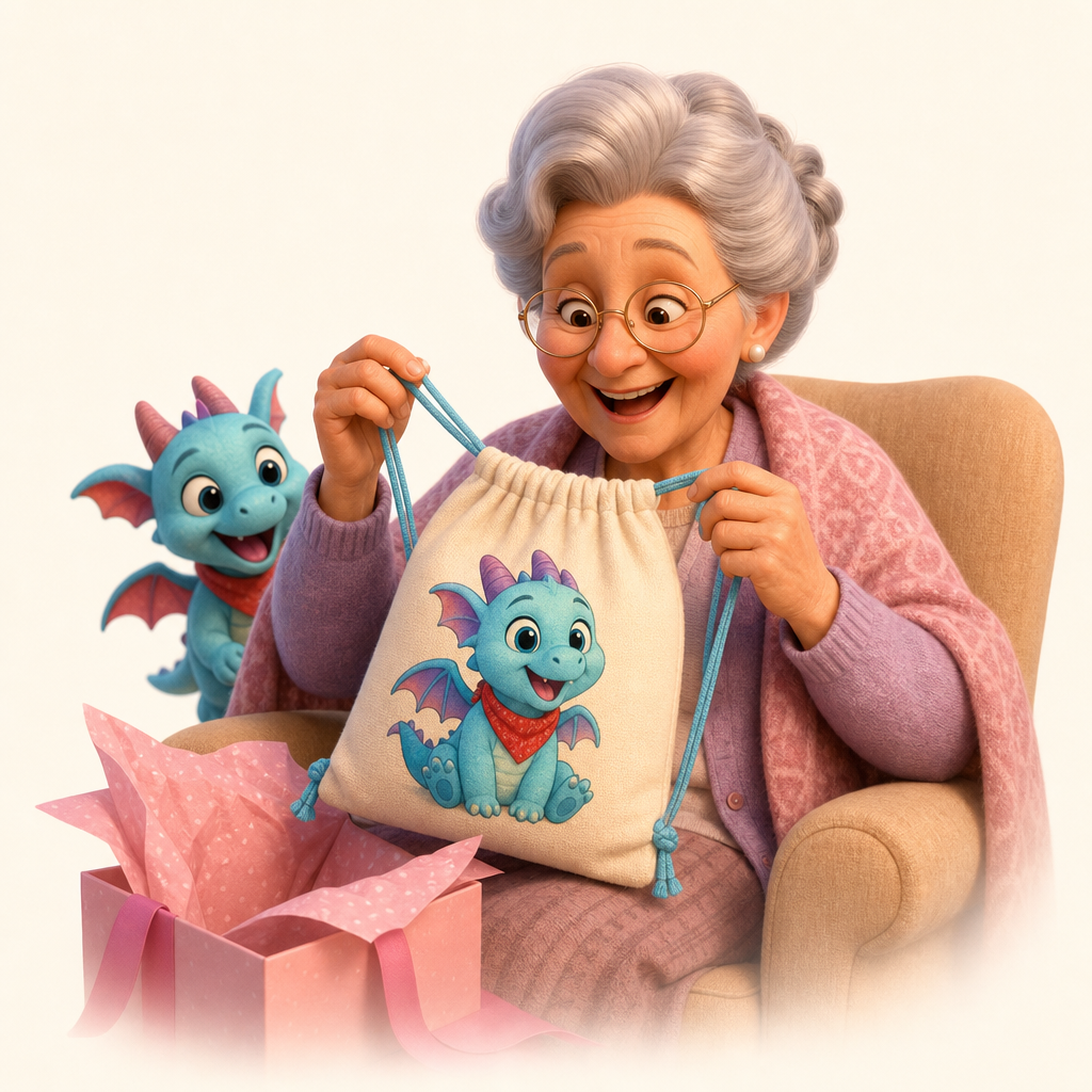 Grandparent gift with a character they helped name