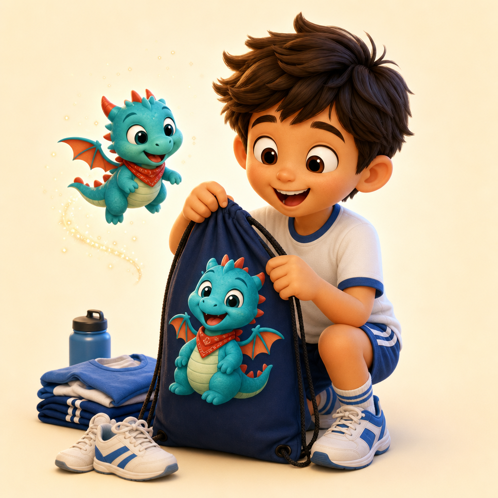 Gym bag for school PE shoes and spare clothes