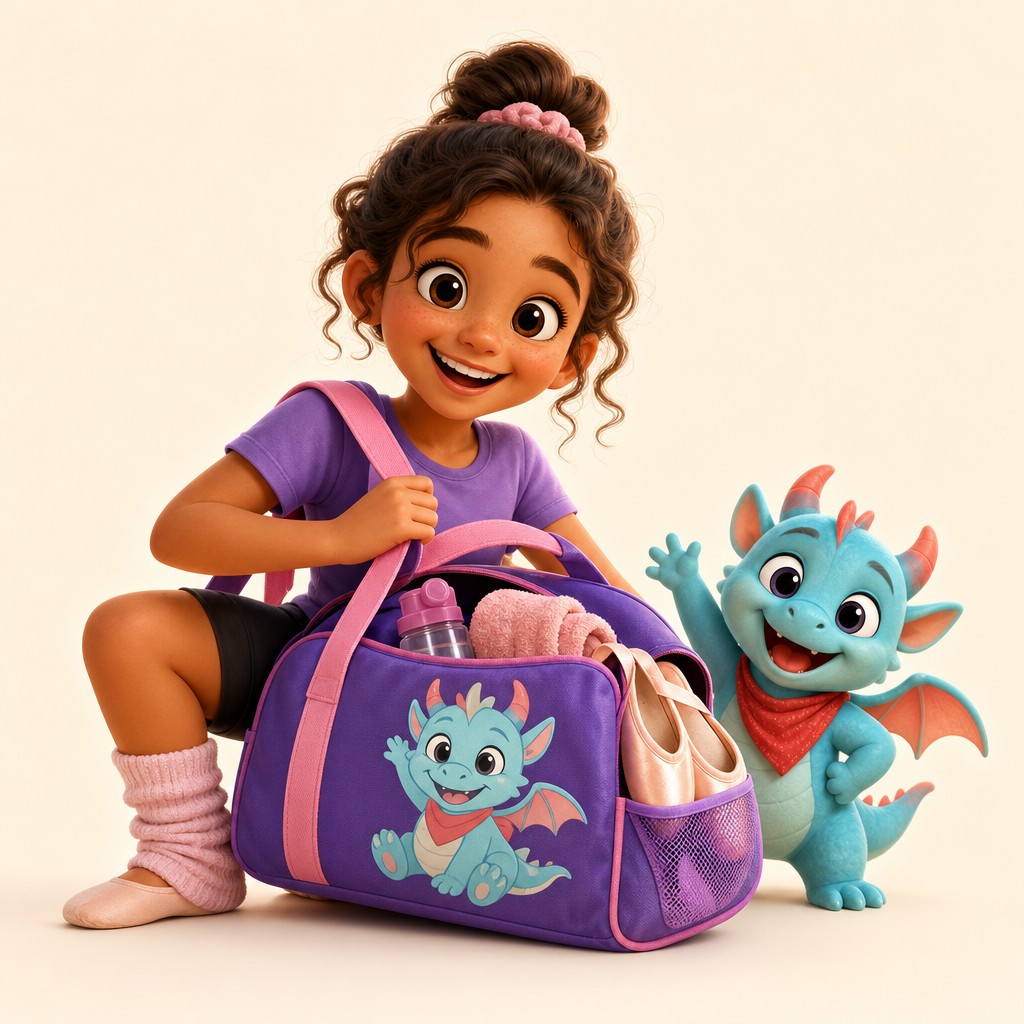 Dance or gym class bag that is easy to spot