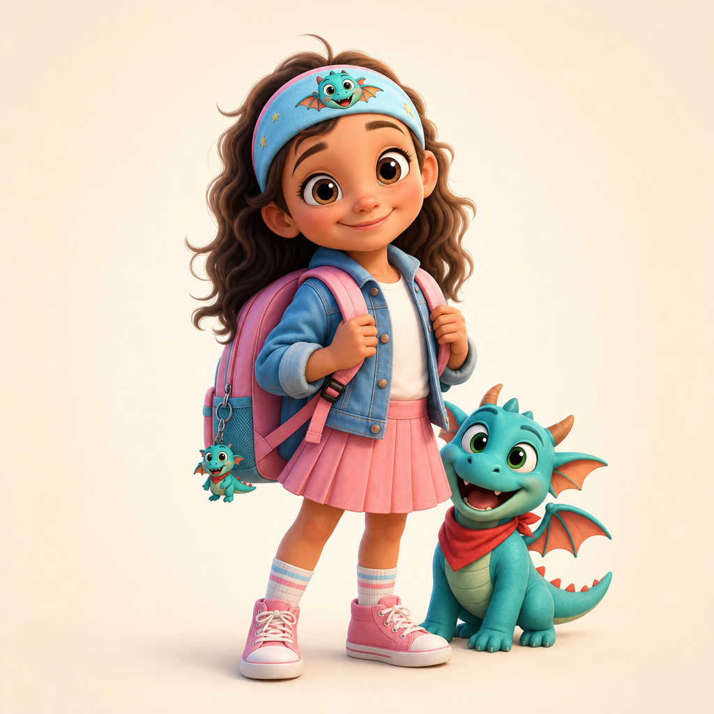 Back-to-school outfit with their own character in the mix
