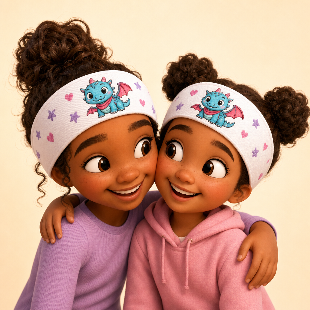 Matching cousin headbands for a family weekend