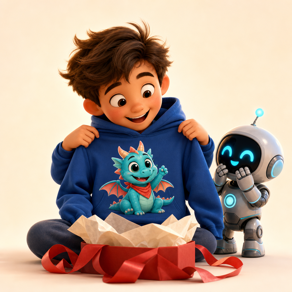 Holiday surprise for the kid who lives in hoodies