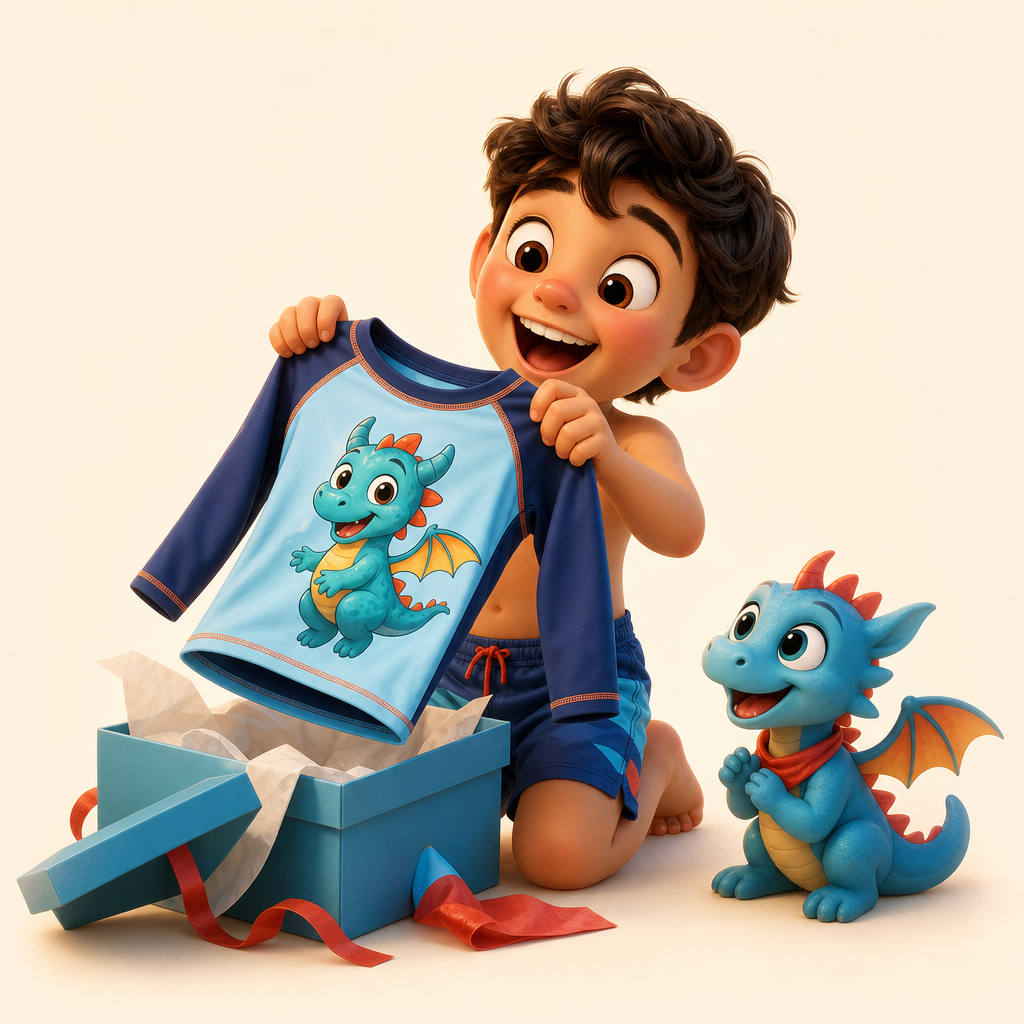 Vacation surprise for a pool-loving kid