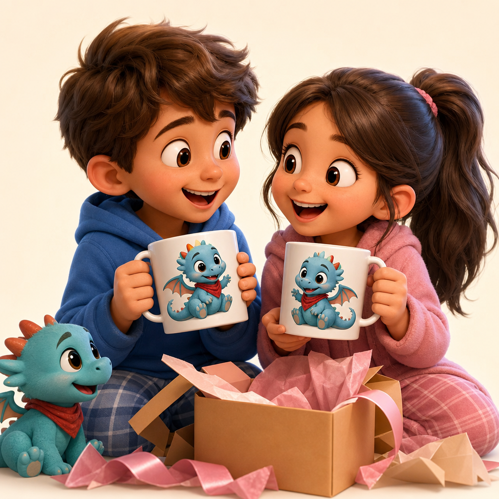 Sibling gift so each child has their own character cup