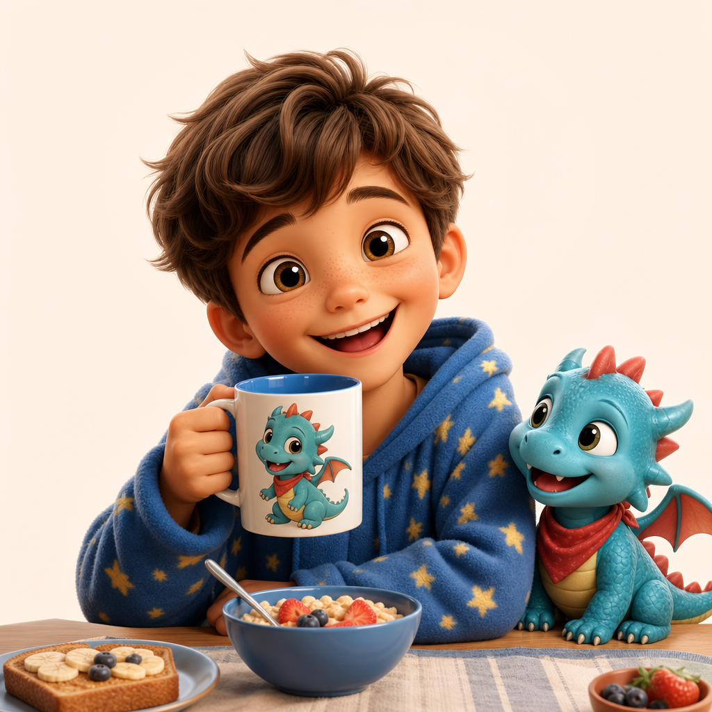 Birthday mug for a child who loves cozy breakfasts