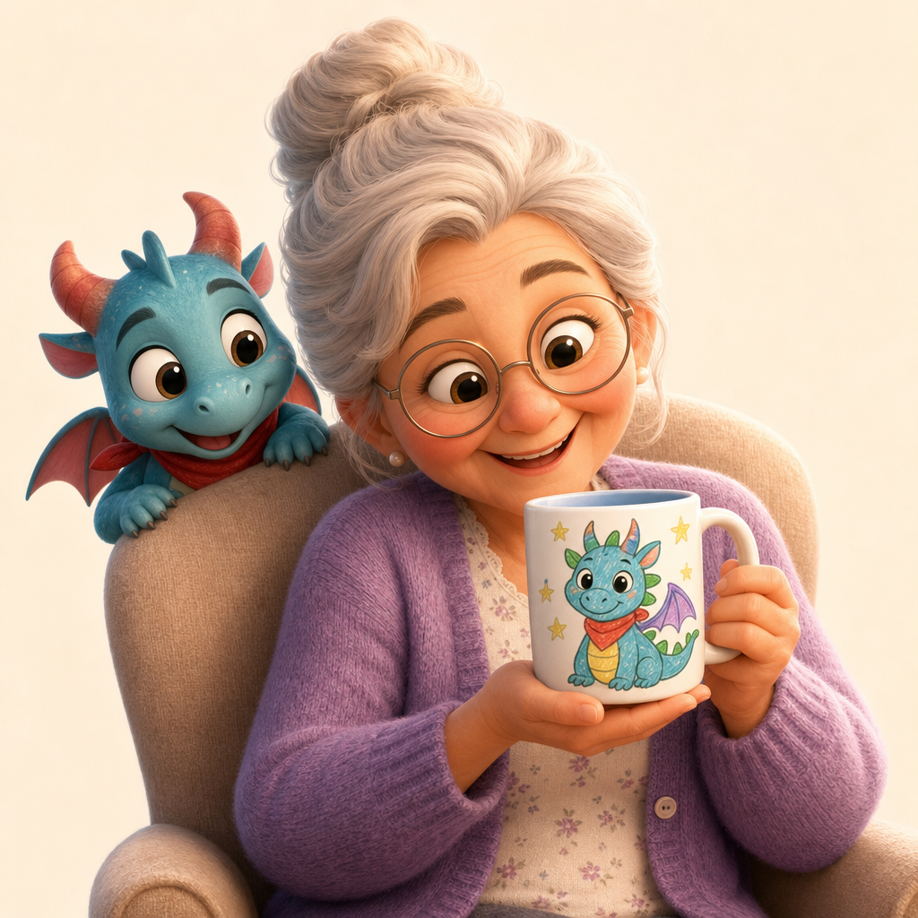 Grandparent gift with the character their grandkid invented