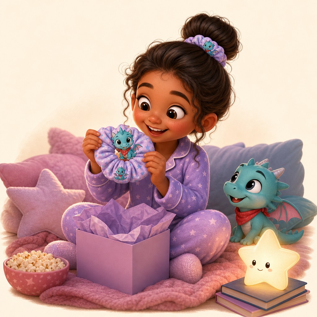 Sleepover bag extra for braids, buns, and bedtime stories