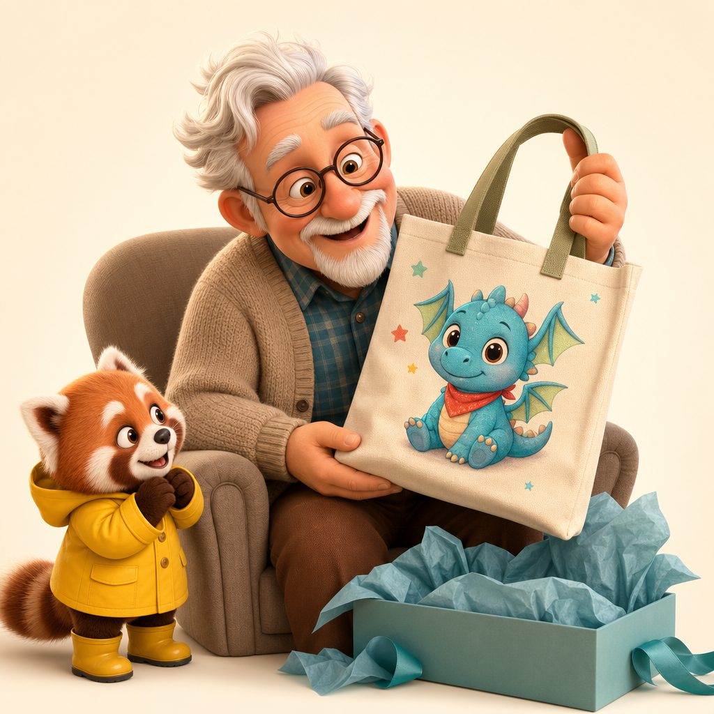 Birthday gift from grandparents with the child’s own character