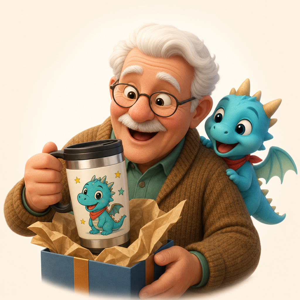 Grandparent birthday present with a character they recognize