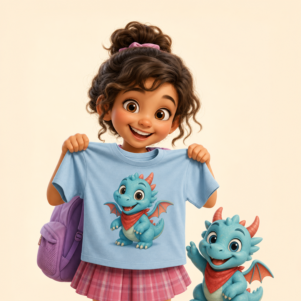 First-day-of-school shirt with a familiar character